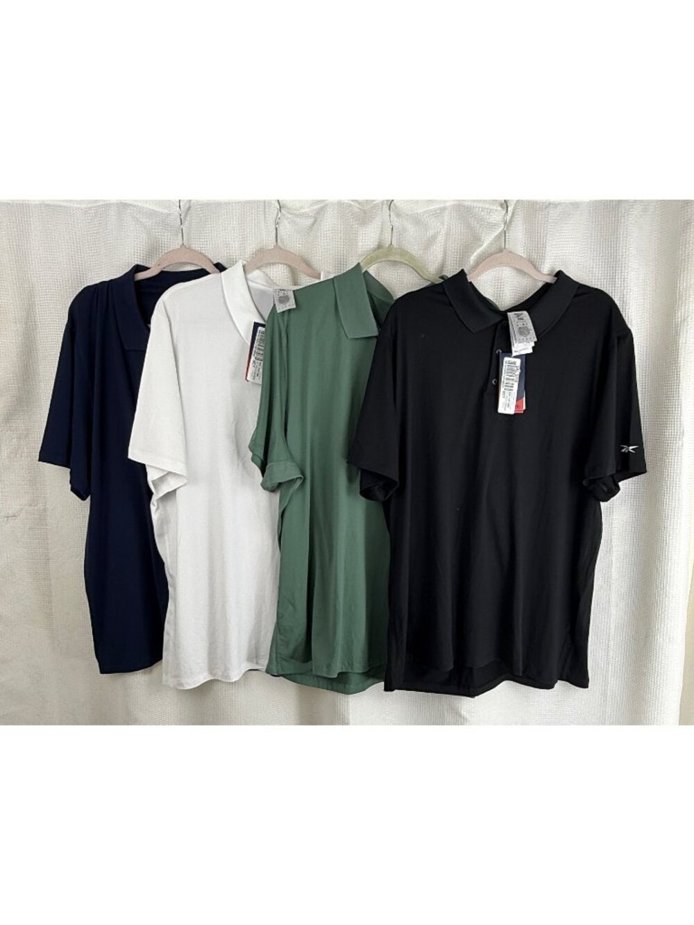 Reebok Performance Mens WOR Polo Shirt Size XXL Black White Navy Green Lot of 4
